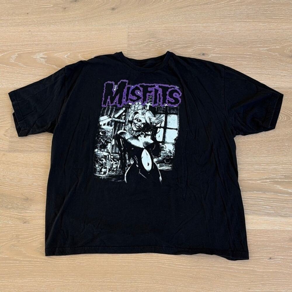 Misfits T-Shirt Die Die My Darling Size Estimated XL Black White Purple